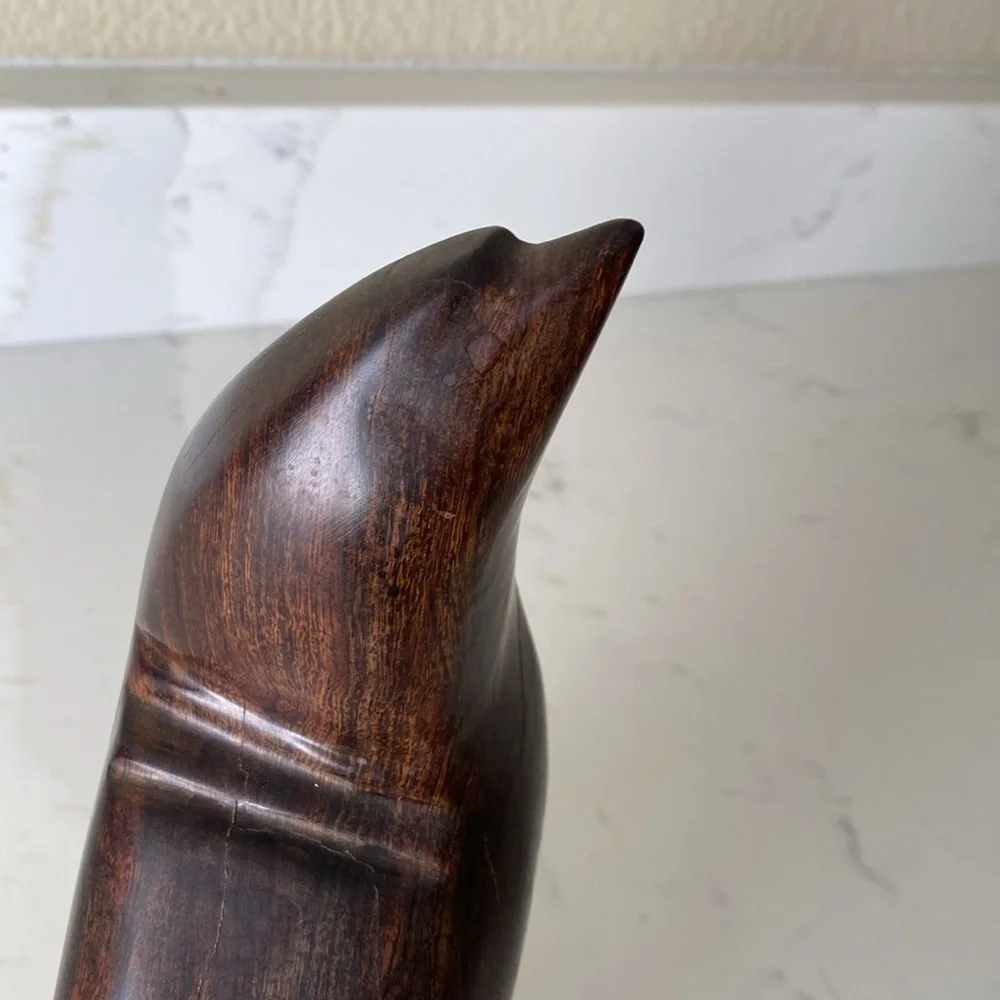 Vintage Ironwood Seal Statue